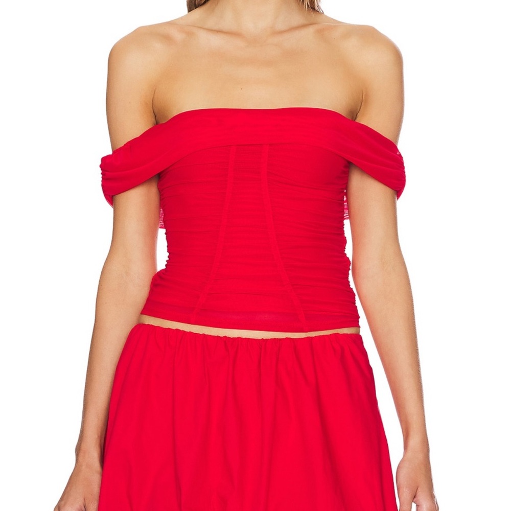 Red Off-Shoulder Top